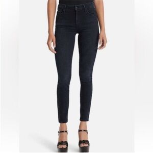 MOTHER Women's High Waisted Looker Denim Jeans in Blackbird Size 27 Winter